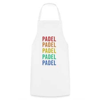 Servir Padel Sport Padel Game Tournoi Tournoi - Tablier de cuisine - blanc - Devant - AI Model Male 185 dark (185cm)