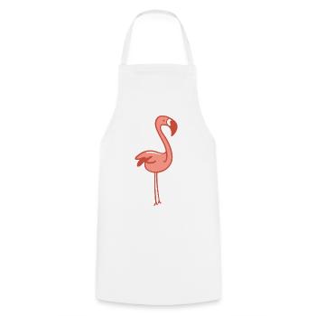 Cute flamingo bird - Cooking Apron - white - Front - AI Model Male 185 dark (185cm)