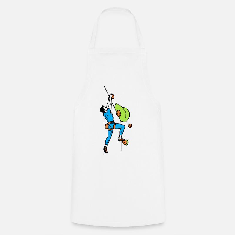 Grimpeur de paroi raide - Tablier de cuisine - blanc