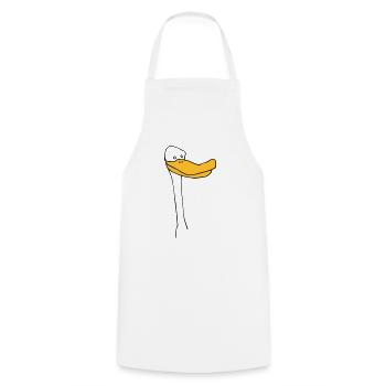 Quak! - Kochschürze - Weiß - Vorne - AI Model Male 185 dark (185cm)