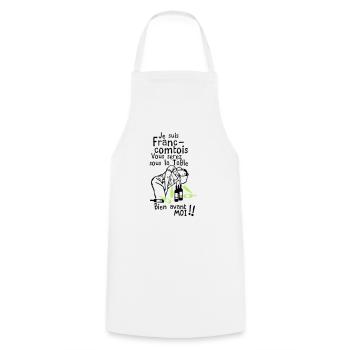 franc comtois bourrer saoul avant moi - Tablier de cuisine - blanc - Devant - AI Model Male 185 dark (185cm)