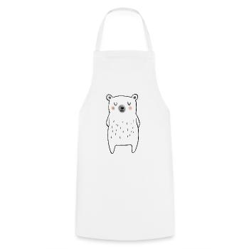 Kleiner Eisbär - Kochschürze - Weiß - Vorne - AI Model Male 185 dark (185cm)