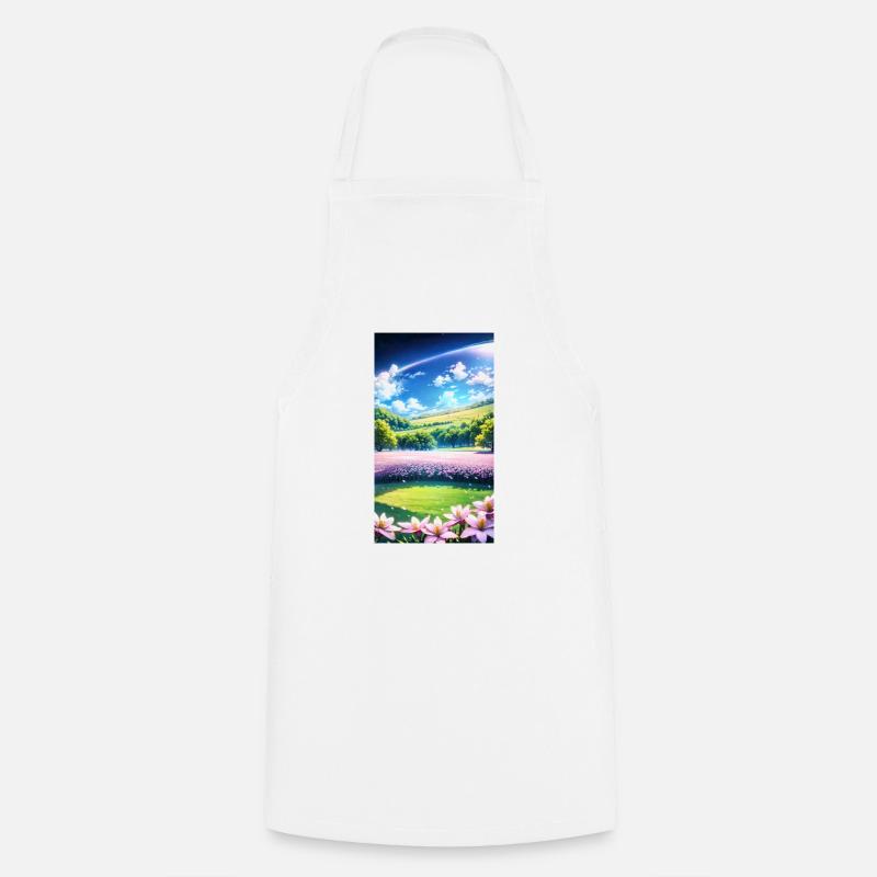 Landscape with 4 Areas, Generative AI - Cooking Apron - white