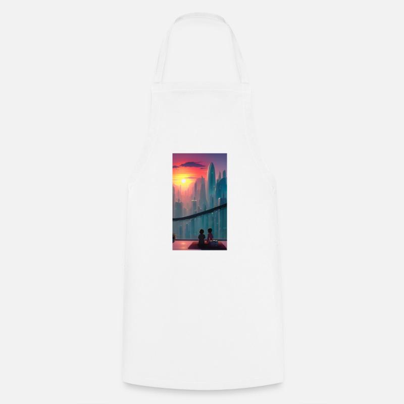Cosmic reflection - Cooking Apron - white