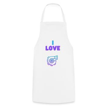J’adore Turbo - Tablier de cuisine - blanc - Devant - AI Model Male 185 dark (185cm)
