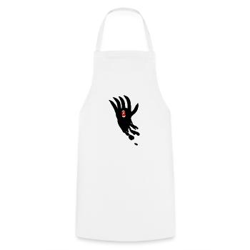Main froide avec les yeux - Tablier de cuisine - blanc - Devant - AI Model Male 185 dark (185cm)