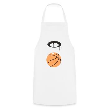 Basket-ball - Tablier de cuisine - blanc - Devant - AI Model Male 185 dark (185cm)