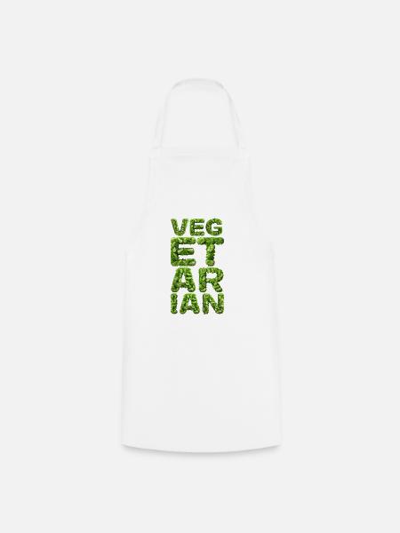 Vegetarian - Kochschürze - Weiß