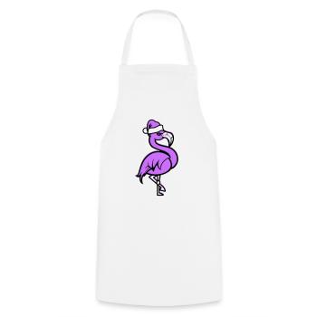 Flamingo Comique Noël - Tablier de cuisine - blanc - Devant - AI Model Male 185 dark (185cm)