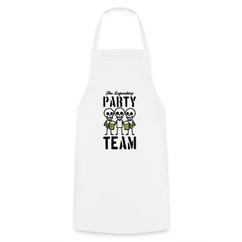 Skelett Bier Party Team - Kochschürze - Weiß - Vorne - AI Model Male 185 dark (185cm)