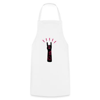 Rock 'n' Roll - Tablier de cuisine - blanc - Devant - AI Model Male 185 dark (185cm)