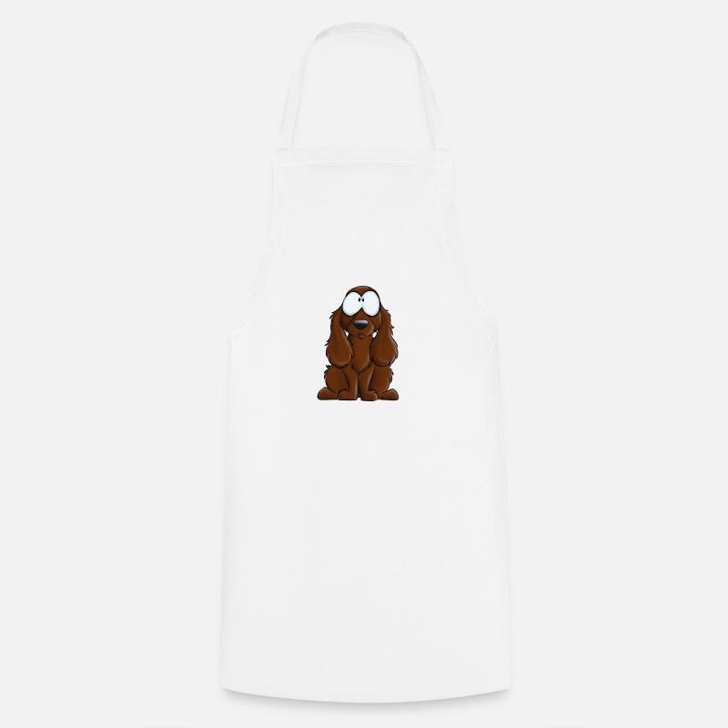 Je Suis Cocker Anglais Chocolat - Tablier de cuisine - blanc