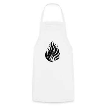 Feuer Tattoo Flammen Illustration Design - Kochschürze - Weiß - Vorne - AI Model Male 185 dark (185cm)