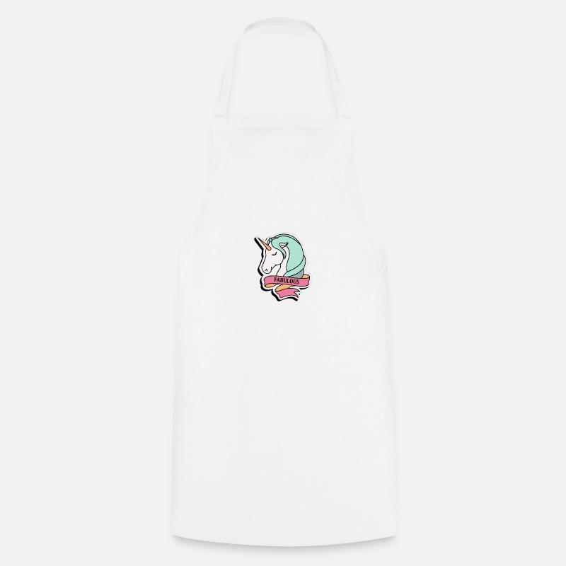 Fabuleux - Licorne - Tablier de cuisine - blanc