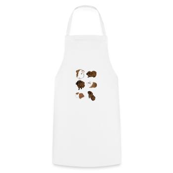 Nettes Design mit Meerschweinchen 2 - Kochschürze - Weiß - Vorne - AI Model Male 185 dark (185cm)