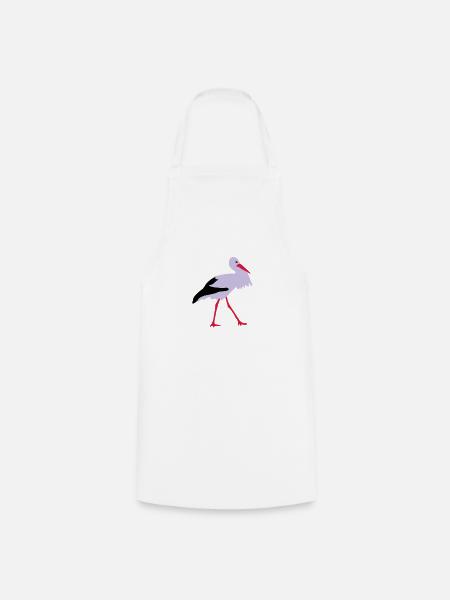 Cigogne - Tablier de cuisine - blanc