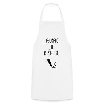 Journalist Journalism Journalismus Journaliste - Cooking Apron - white - Front - AI Model Male 185 dark (185cm)