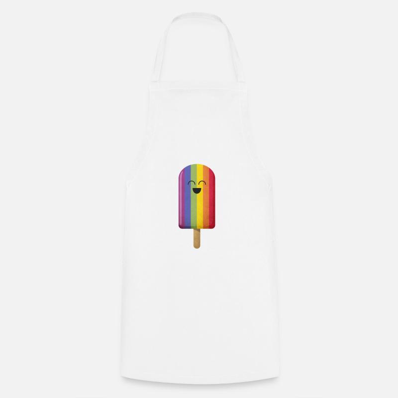 Rainbow ice vertical - Cooking Apron - white