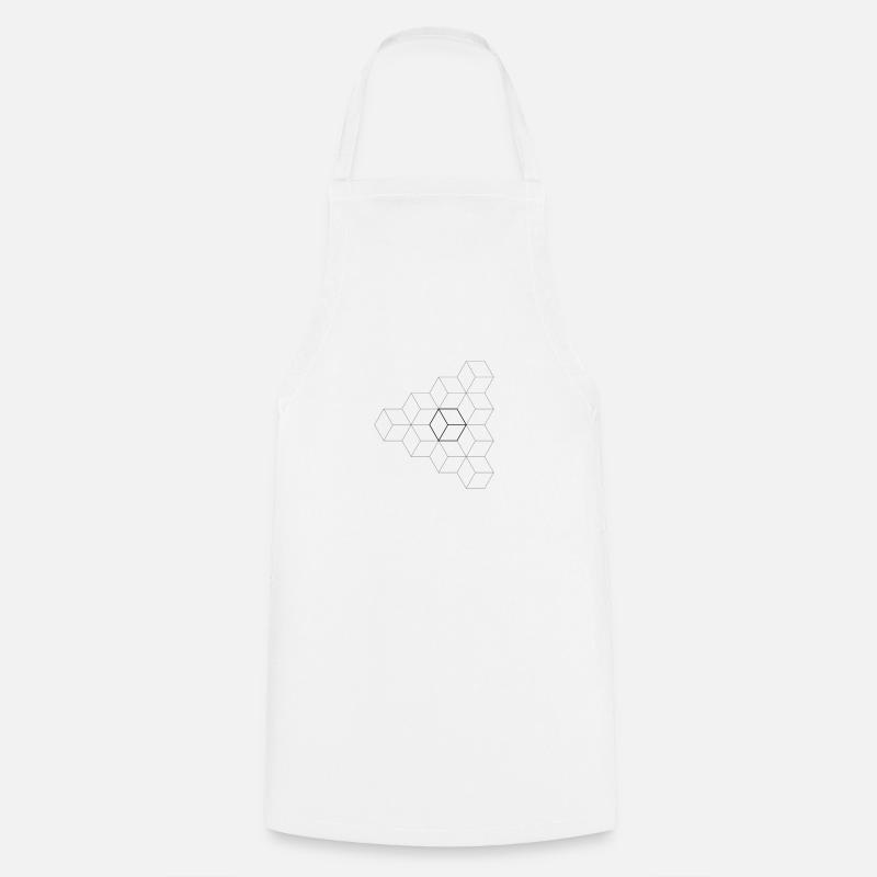 Triangle Cubes - Cooking Apron - white