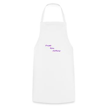 Purple Rain Clothing Text - Kochschürze - Weiß - Vorne - AI Model Male 185 dark (185cm)