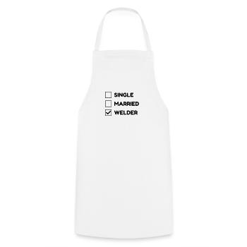 Welding Welder Schweißer Soudage Soudeur - Cooking Apron - white - Front - AI Model Male 185 dark (185cm)