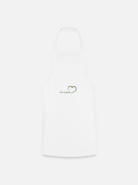 Love is green - go vegan - Kochschürze - Weiß