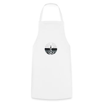Phare mer océan maritime - Tablier de cuisine - blanc - Devant - AI Model Male 185 dark (185cm)
