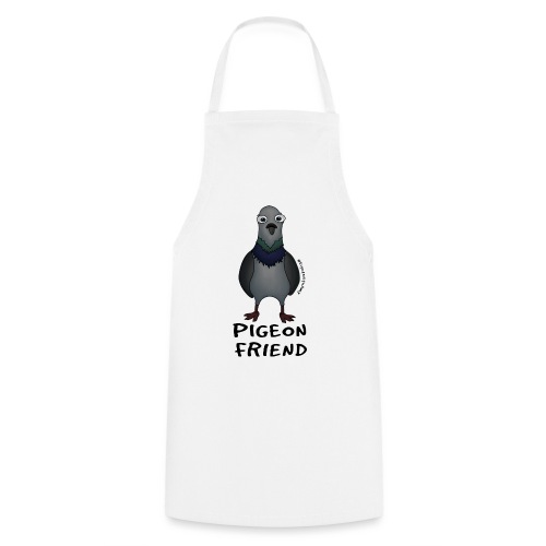 Amy's 'Pigeon Friend' design (black txt) - Cooking Apron