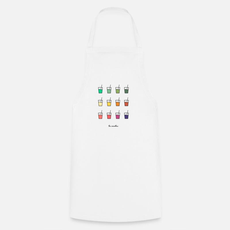 Coupes Smoothie Couleur - Tablier de cuisine - blanc