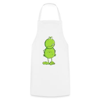 Lustiger Nö Frosch I Nein Statement - Kochschürze - Weiß - Vorne - AI Model Male 185 dark (185cm)