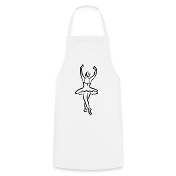 Ballerina Sketch - Cooking Apron - white - Front - AI Model Male 185 dark (185cm)