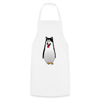 Pinguin Hund - Kochschürze - Weiß - Vorne - AI Model Male 185 dark (185cm)