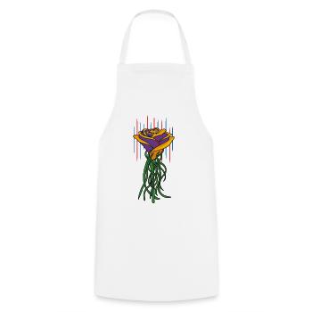 NeonRose - Cooking Apron - white - Front - AI Model Male 185 dark (185cm)
