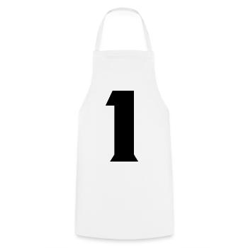 1 - Cooking Apron - white - Front - AI Model Male 185 dark (185cm)