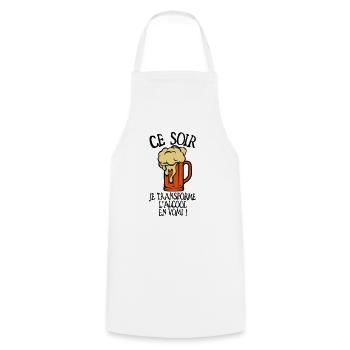 ajouter age transforme alcool vomi anniv - Tablier de cuisine - blanc - Devant - AI Model Male 185 dark (185cm)