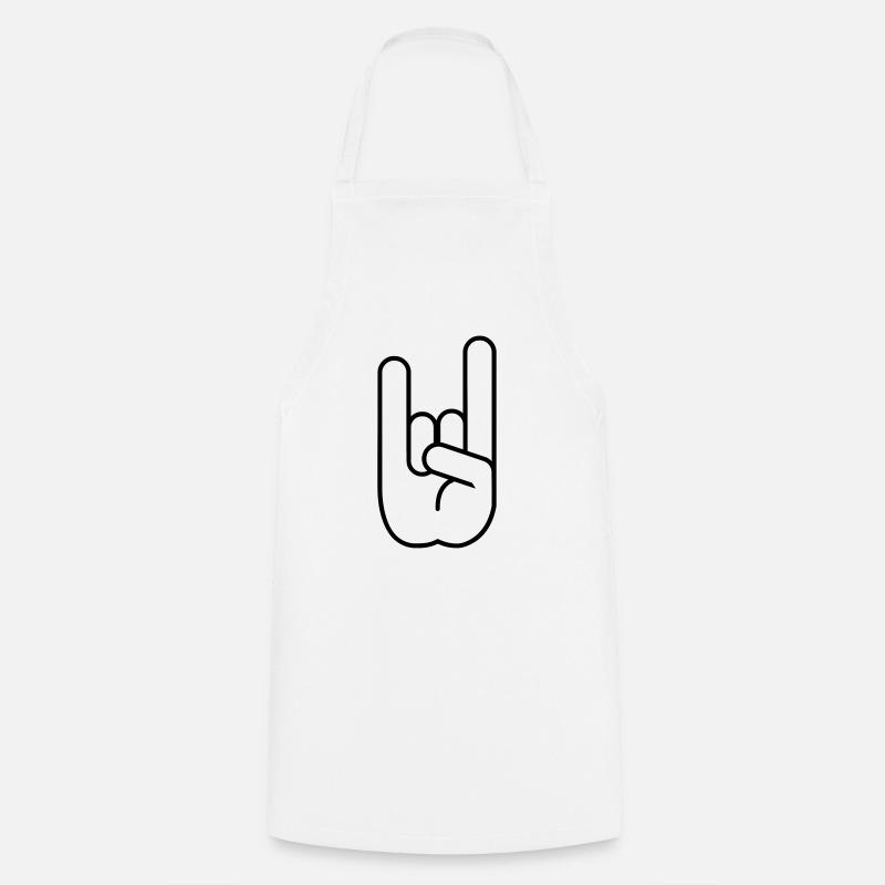 Rock Hand - Cooking Apron - white