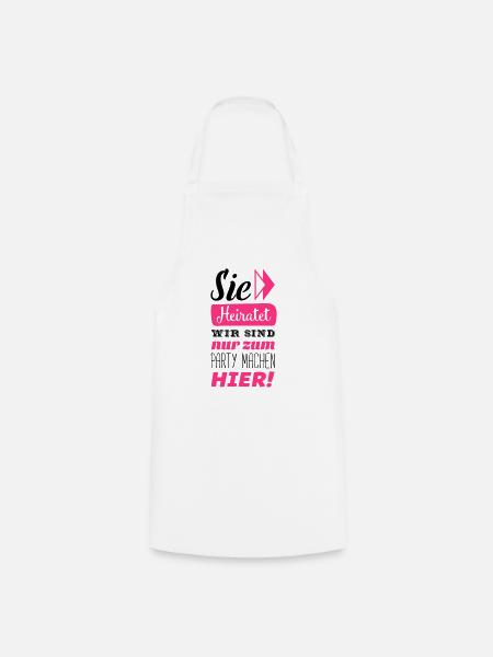 sie heiratet wir hier - Kochschürze - Weiß