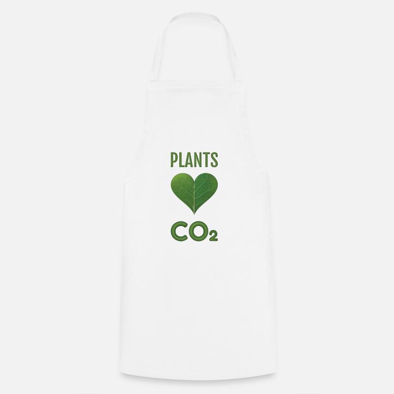 PLANTS LOVE CO2 - Cooking Apron - white