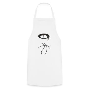 Basketball 5 0 06 - Kochschürze - Weiß - Vorne - AI Model Male 185 dark (185cm)