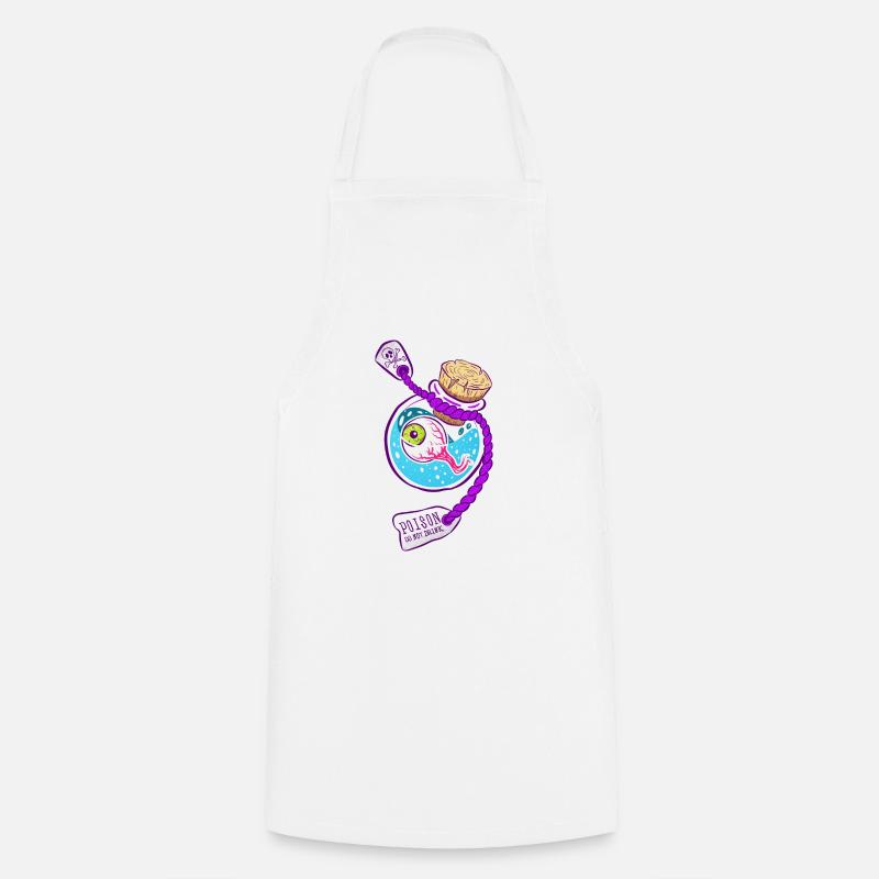 Oeil de poison - Tablier de cuisine - blanc