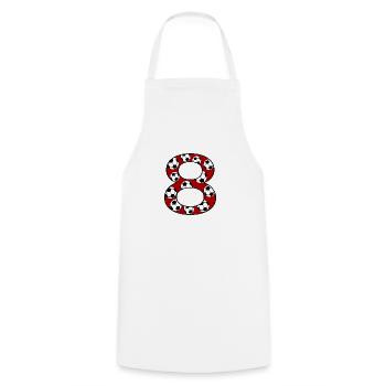 8th Birthday Football - Cooking Apron - white - Front - AI Model Male 185 dark (185cm)