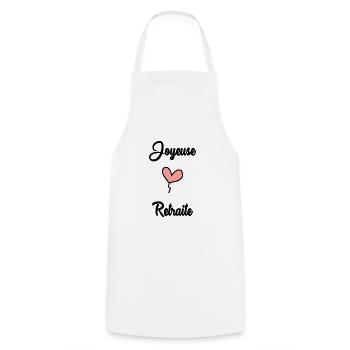RETRAITE. RETRAITE. RETRAITEE - Tablier de cuisine - blanc - Devant - AI Model Male 185 dark (185cm)