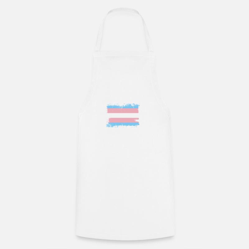 Trans Pride Flag - Kochschürze - Weiß