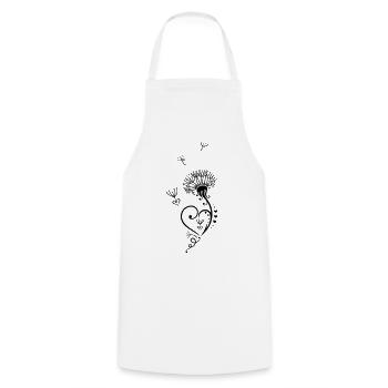 Löwenzahn, Valentinstag, dandelion, hearts - Kochschürze - Weiß - Vorne - AI Model Male 185 dark (185cm)