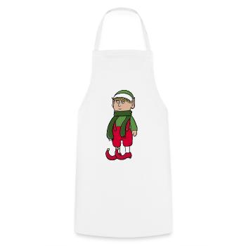 Ready for Christmas - Cooking Apron - white - Front - AI Model Male 185 dark (185cm)