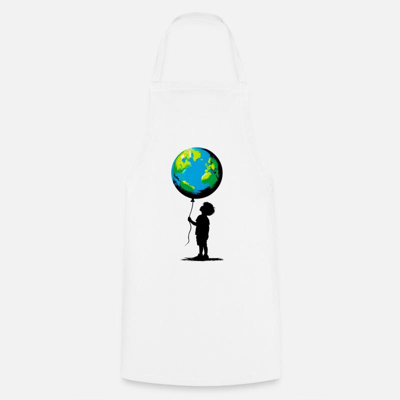 Planète Terre - Tablier de cuisine - blanc