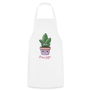 Plant Mom Kawaii Potted Plant - Cooking Apron - white - Front - AI Model Male 185 dark (185cm)