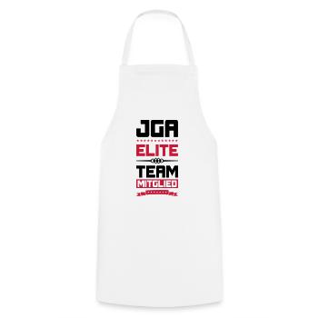 jga elite team - Kochschürze - Weiß - Vorne - AI Model Male 185 dark (185cm)