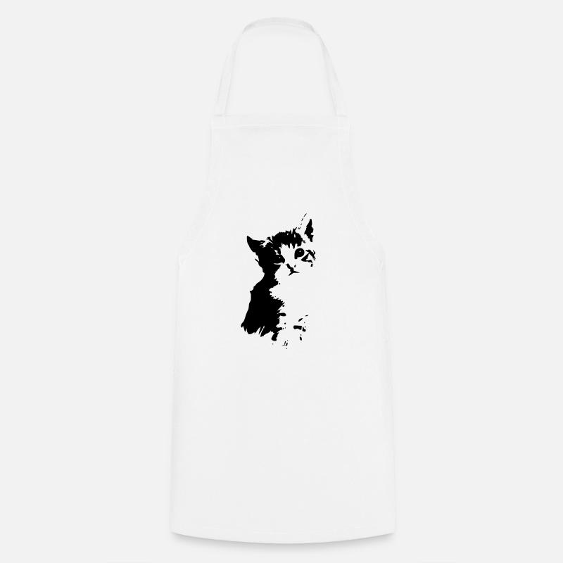 chaton - Tablier de cuisine - blanc