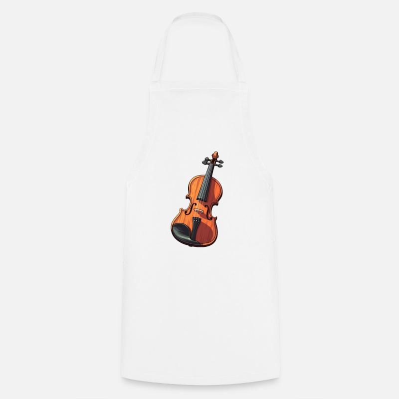 Violon dans le style comique - Tablier de cuisine - blanc